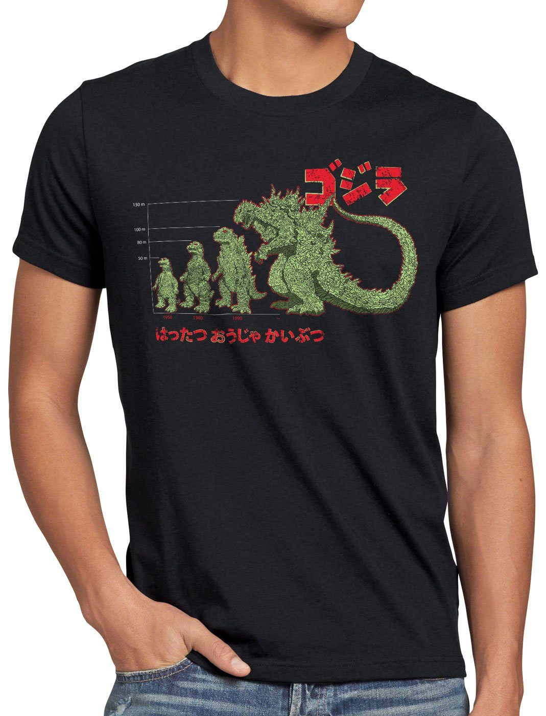 Herren nippon Evolution tokio monster T-Shirt style3 Print-Shirt japanisches Gojira