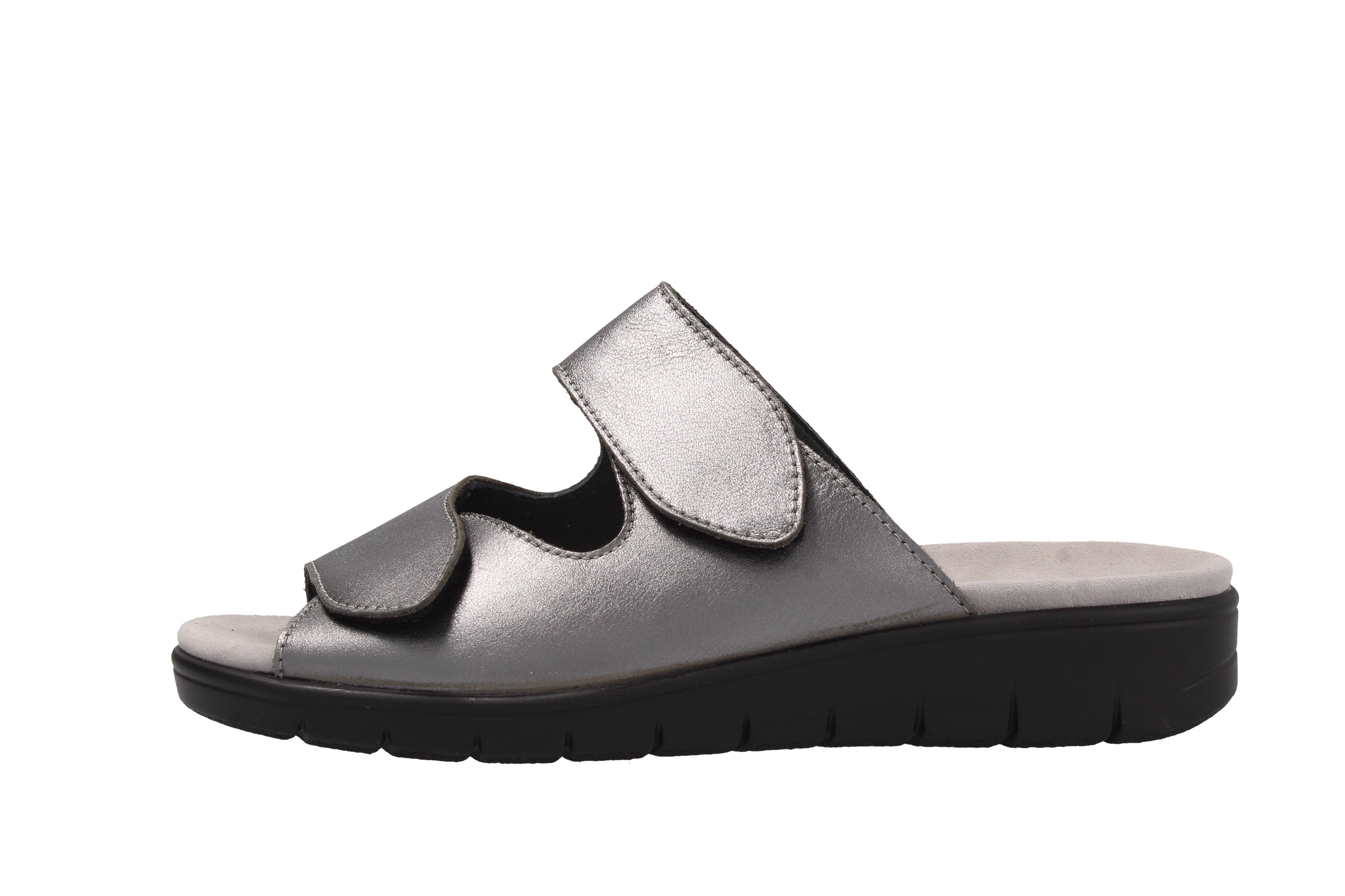 Semler Dunja Nappa Metallic anthrazit Pantolette