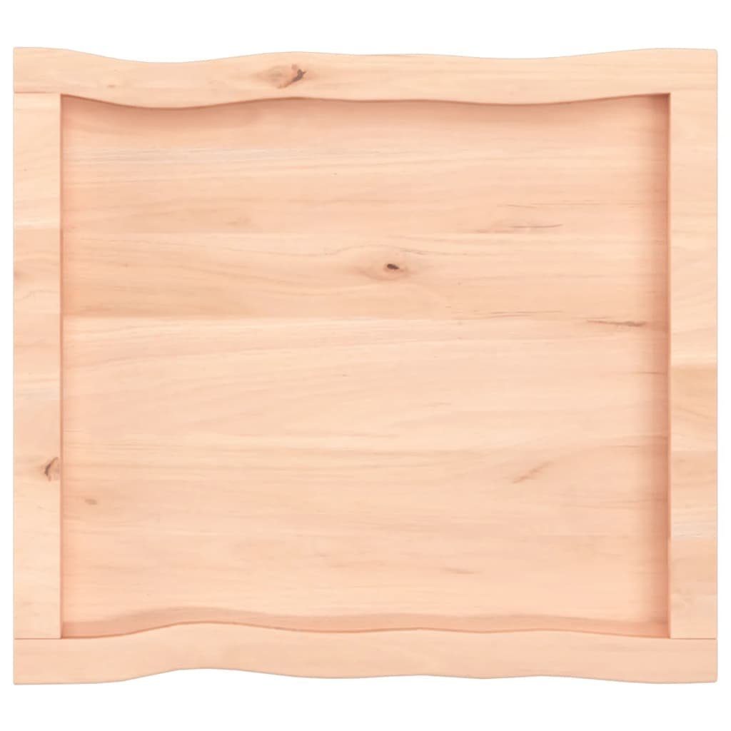Baumkante Unbehandelt furnicato St) 60x50x(2-6) Massivholz cm Tischplatte (1