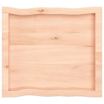 furnicato Tischplatte 60x50x(2-4) cm Massivholz Unbehandelt Baumkante (1 St)