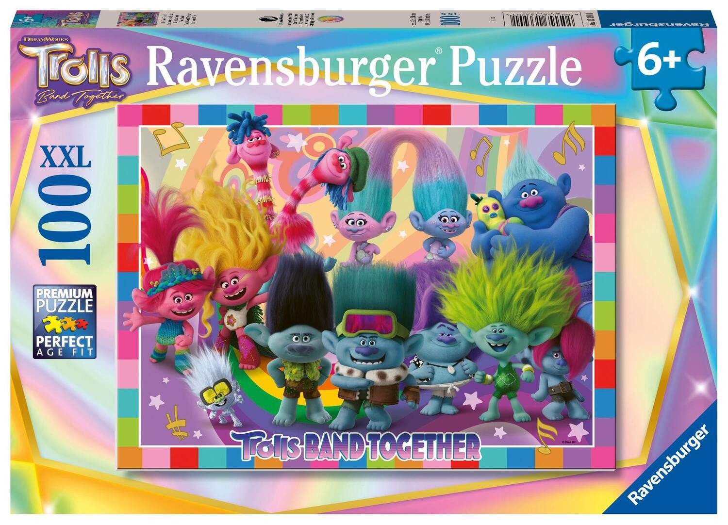 Ravensburger Puzzle Ravensburger Kinderpuzzle 13390 - Trolls 3 - 100 Teile XXL Trolls..., 100 Puzzleteile