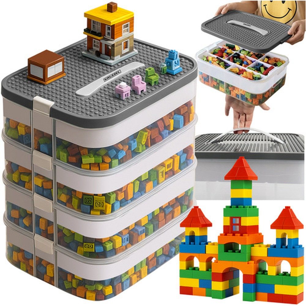 KRUZZEL Bausteinkasten Aufbewahrungsboxen Spielbausteine, (Spar-Set, 29 Lit günstig online kaufen