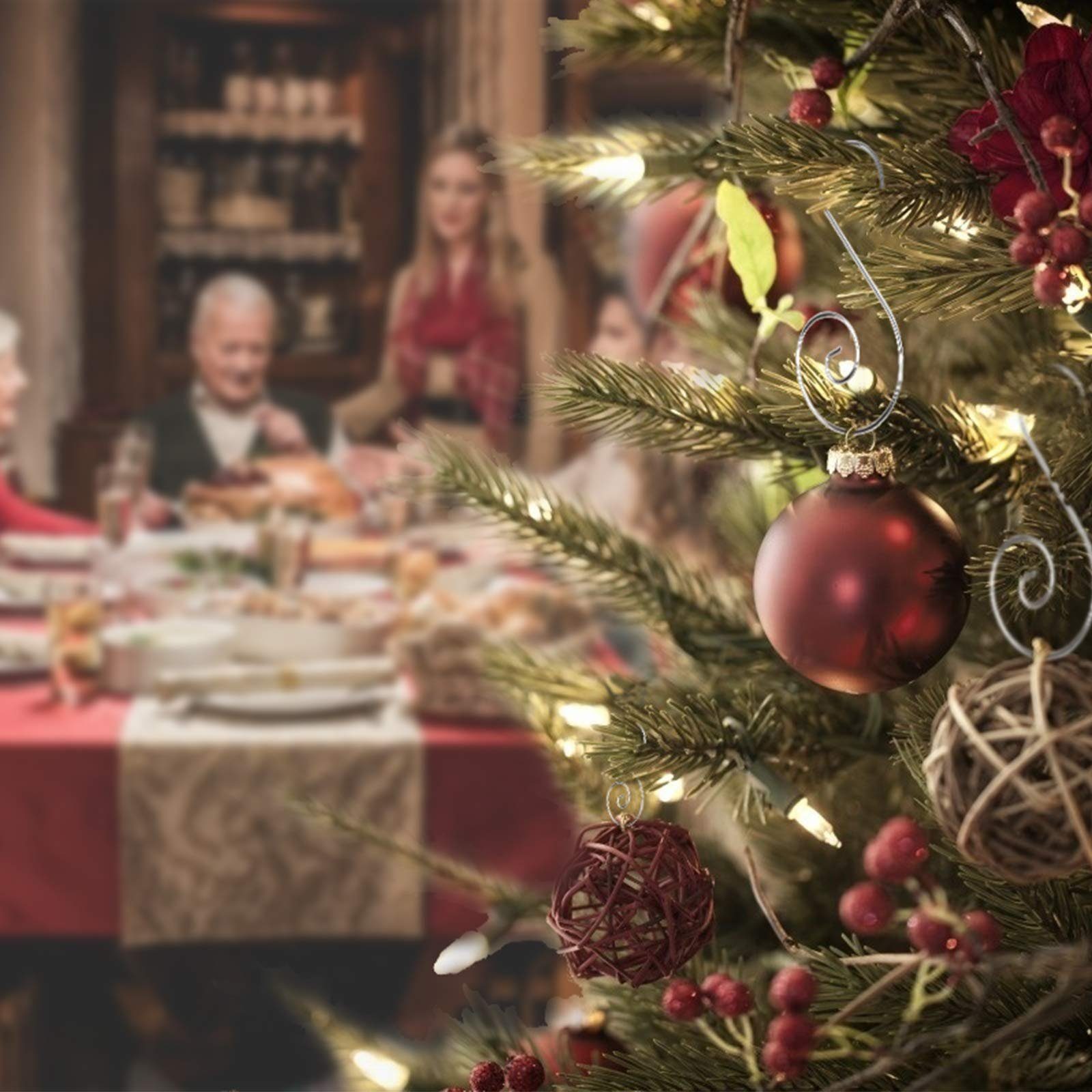 Jormftte Weihnachtskugel Aufhänger Baumkugel Dekohänger Kugelaufhänger Schnellaufhänger