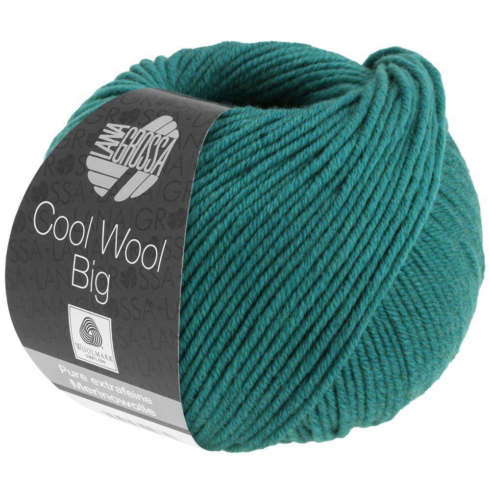 LANA GROSSA COOL WOOL BIG 50 g pflegeleichtes Strickgarn extrafeine Merinowolle Häkelwolle, 120 m (Premium Merinowolle Garn für Strickideen, Klassiker aus purer, extrafeiner Merinowolle), 50 g