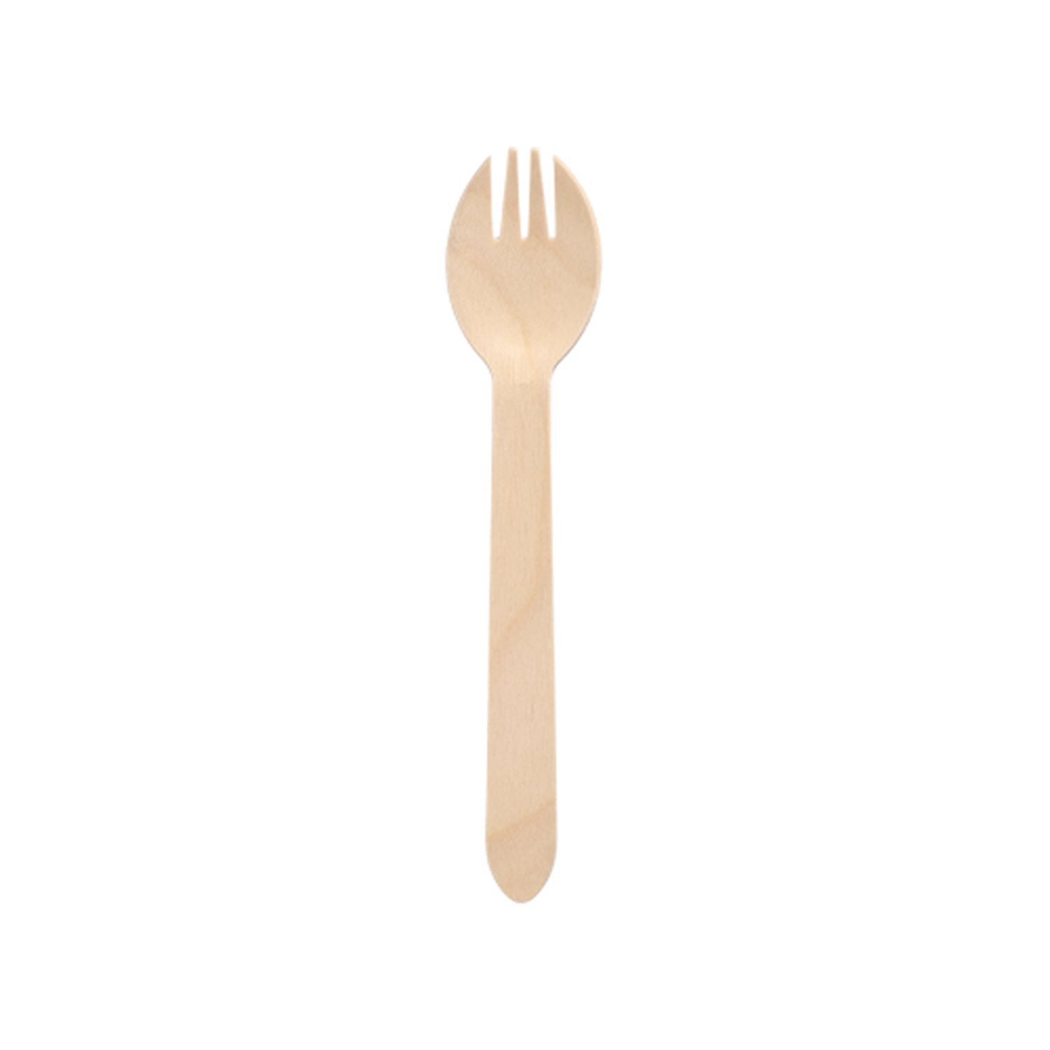 PAPSTAR Einweglöffel Göffel, Holz "pure" 16 cm natur (100 Stück)