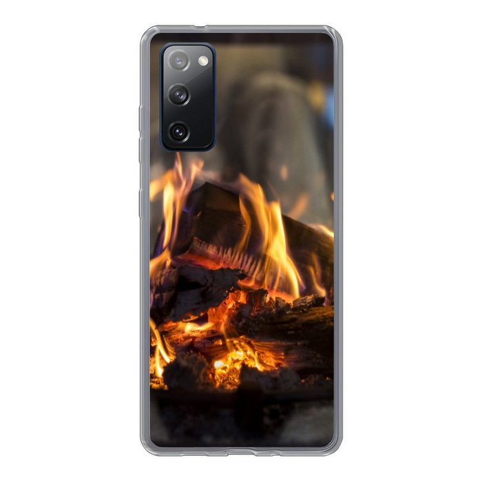 MuchoWow Handyhülle Ein brennender Kamin Phone Case Handyhülle Samsung Galaxy S20 FE Silikon Schutzhülle