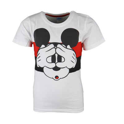 Disney Mickey Mouse Print-Shirt Mickey Maus Jugend Jungen T-Shirt Gr. 134 bis 164, 100% Baumwolle