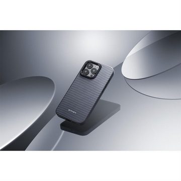 Pitaka Handyhülle Pitaka MagEZ Case Pro 4 1500D für iPhone 15 Pro Max - Black/Grey Twill