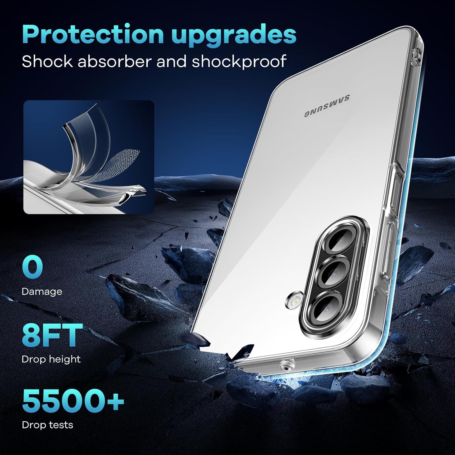 CLM-Tech Handyhülle Transparent für Samsung Galaxy A17 5G 6,7 Zoll, TPU Gummi, Kratzfest, stoßsicher, schmutzabweisend