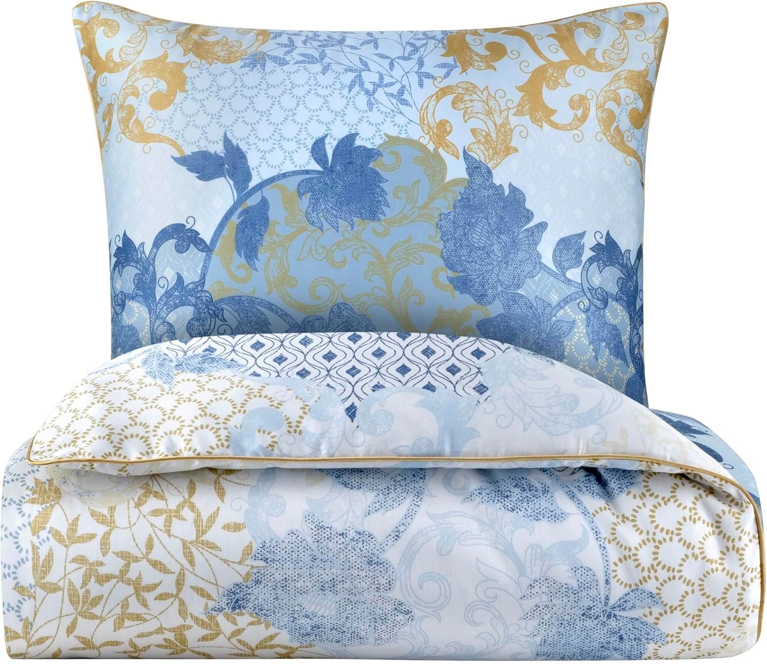 Aymando Bettwäsche Merissa, 100% Baumwolle Mako Satin, 2 teilig, Saum und R günstig online kaufen