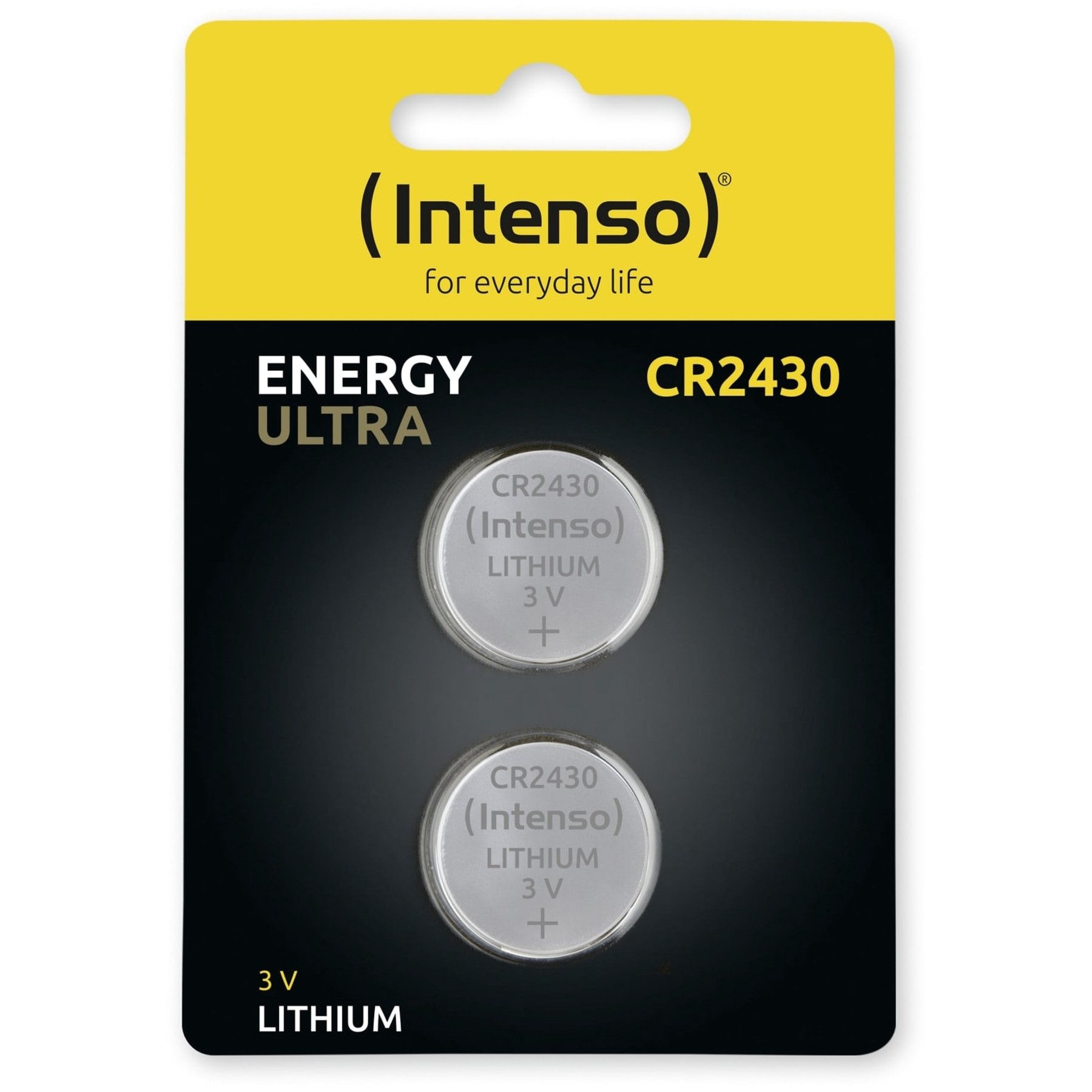 Intenso INTENSO Lithium-Knopfzelle CR2430, 2 Stück Knopfzelle