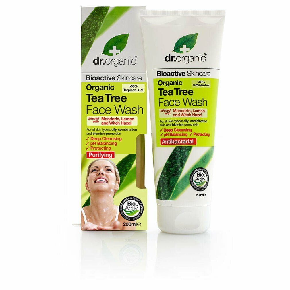 Dr. Organic Gesichts-Reinigungsschaum Dr Organic Tea Tree Face Wash 200ml