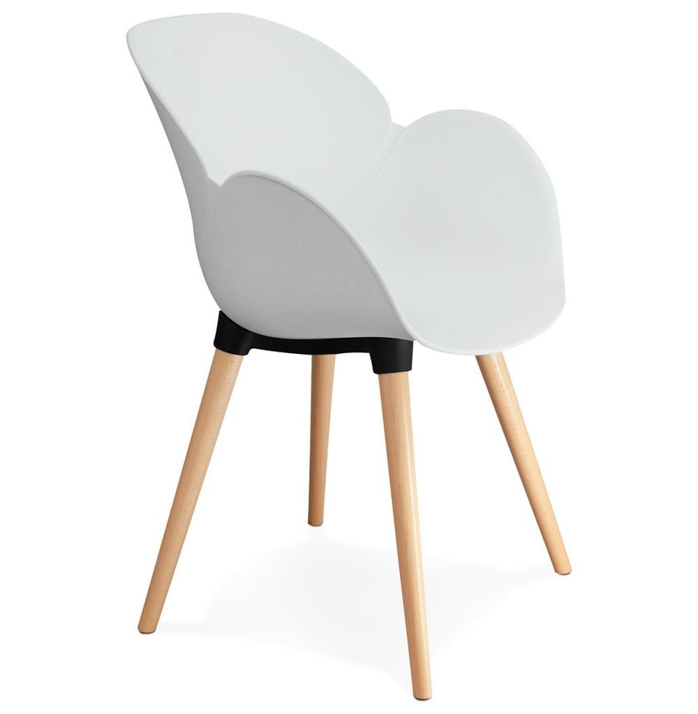 KADIMA DESIGN Esszimmerstuhl ODIN Sessel Plastic Polym Weiss (white) 59 x 59,5 Weiß