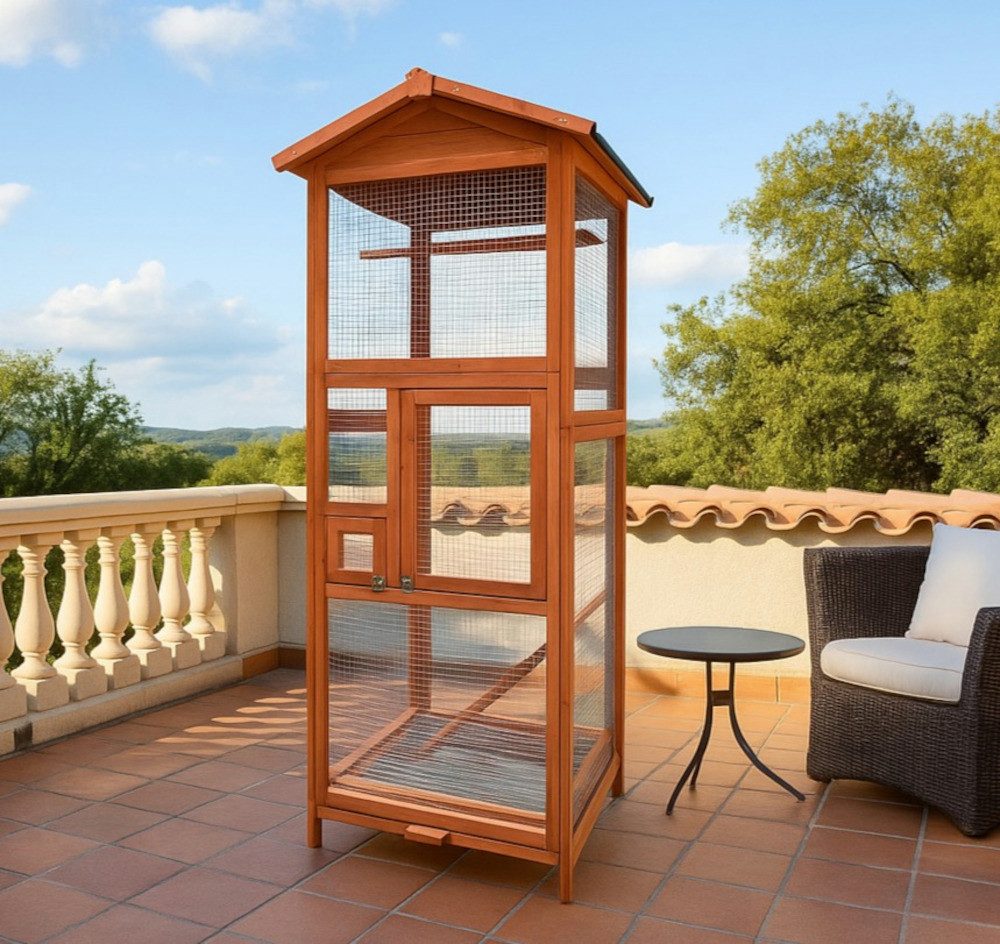 BruKa Vogelkäfig Vogelvoliere LOKI XXL Vogelkäfig Metall Voliere Vogelhaus günstig online kaufen