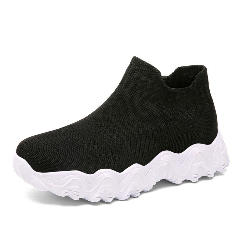 HUSKSWARE Sneaker (Slip On aus elastischem Mesh Material und ultraleichter) Socken Schuhe Schwarz