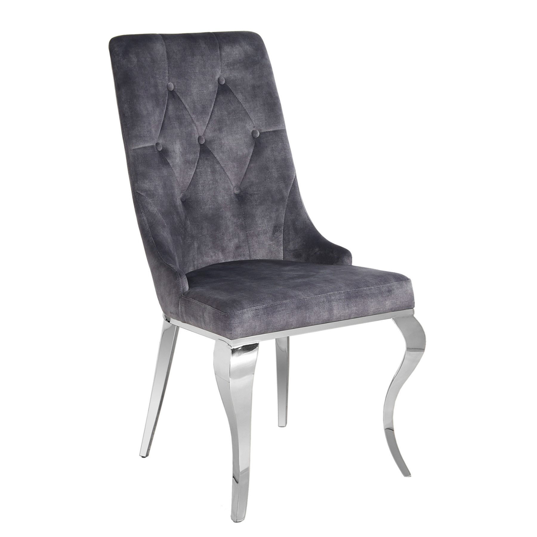 riess-ambiente Polsterstuhl MODERN BAROCK grau / günstig online kaufen