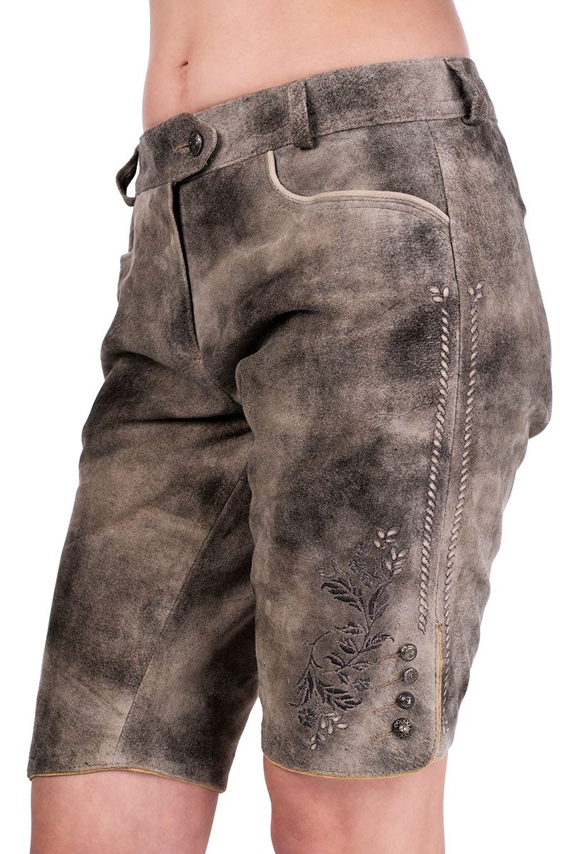 Spieth & Wensky Lederhose Trachtenlederhose Damen - ELGA - oxford/grau