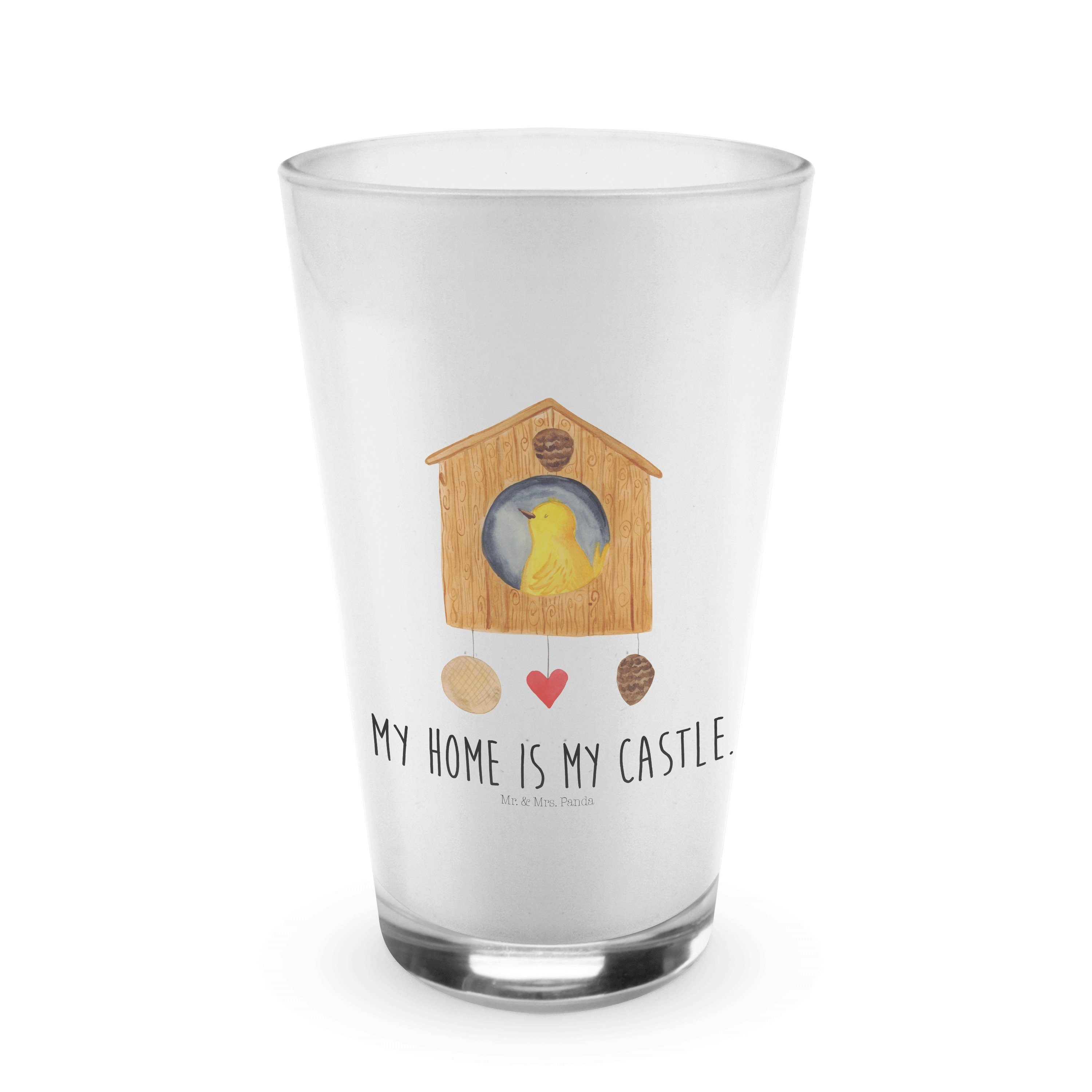 Glas Vogel Haus - Transparent - Geschenk, Eigenheim, Tiermotive, Home swee
