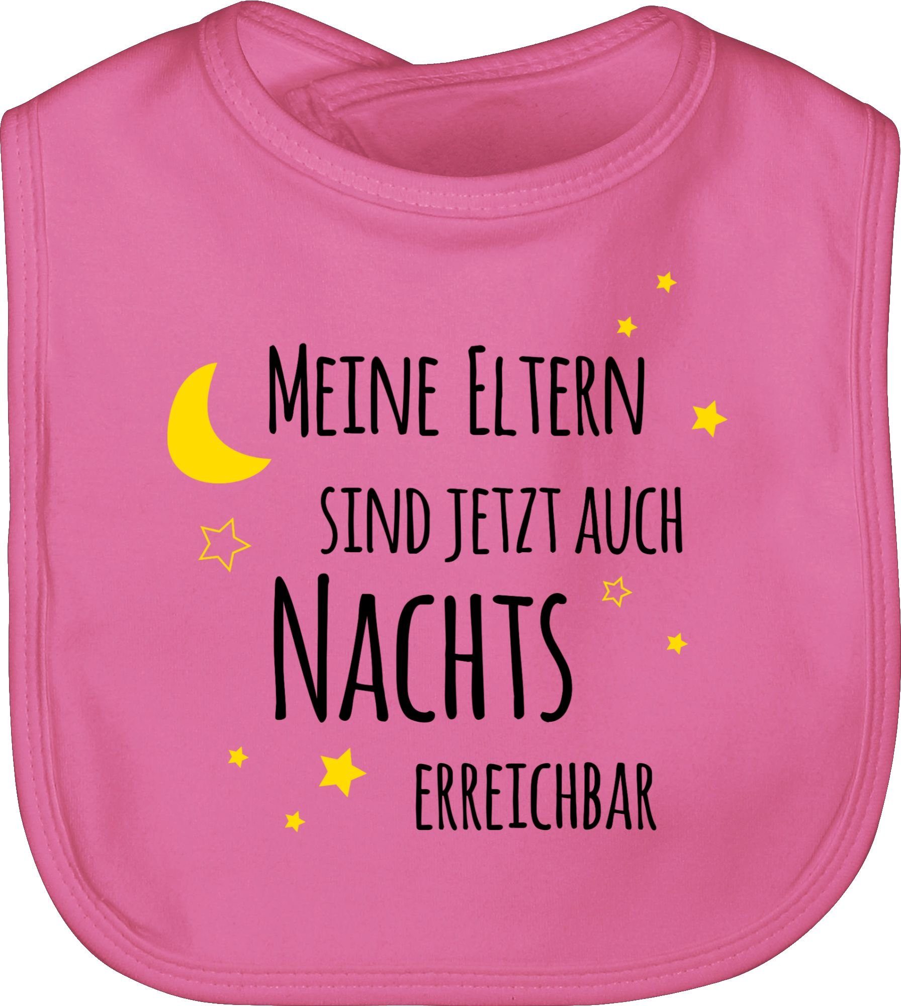 Lätzchen Meine Eltern sind jetzt auch nachts erreichbar Sterne schwarz/gelb