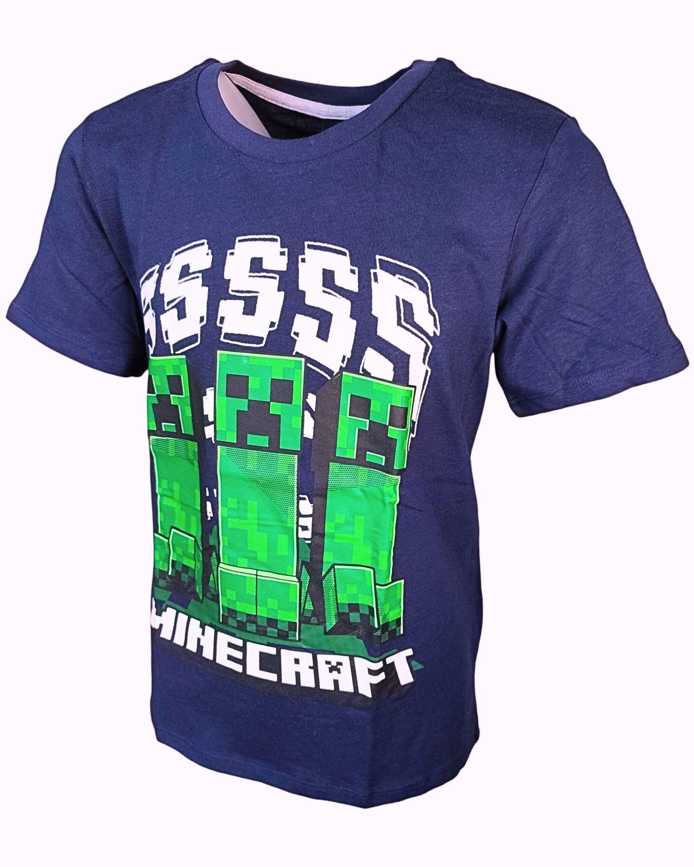 Minecraft T-Shirt Creeper Jungen Gamers Shirt Gr. 116-152 cm