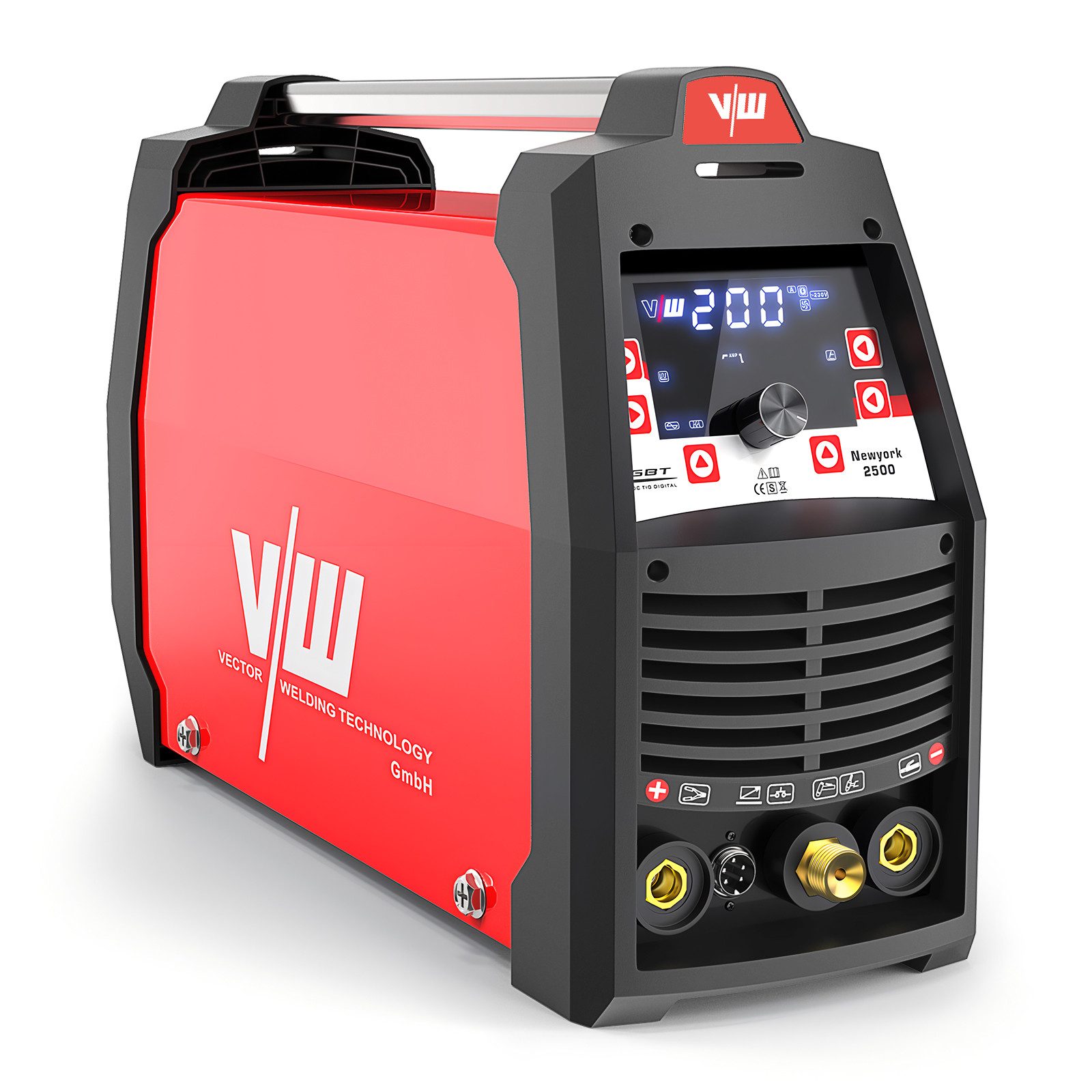 VECTOR WELDING Inverterschweißgerät 3 in 1 AC/DC WIG 200A + Plasmaschneider 50A, Helm, Fußpedal