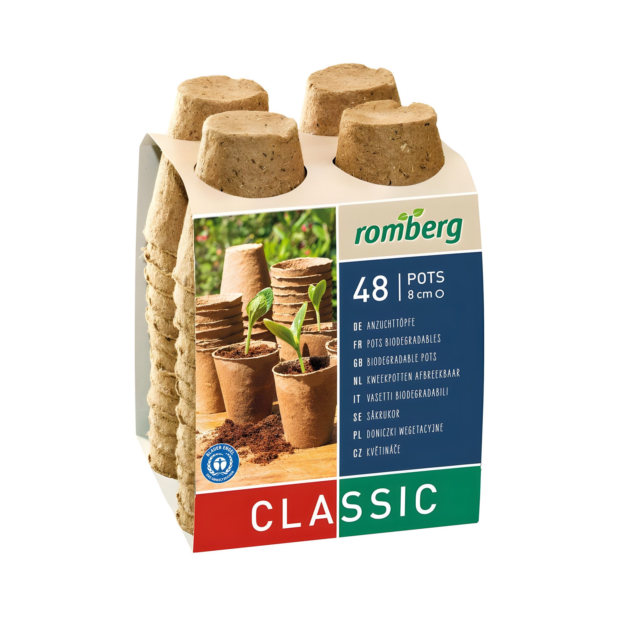 Romberg Anzuchttablett Romberg 48 Anzuchttöpfe Ø 8 cm biologisch