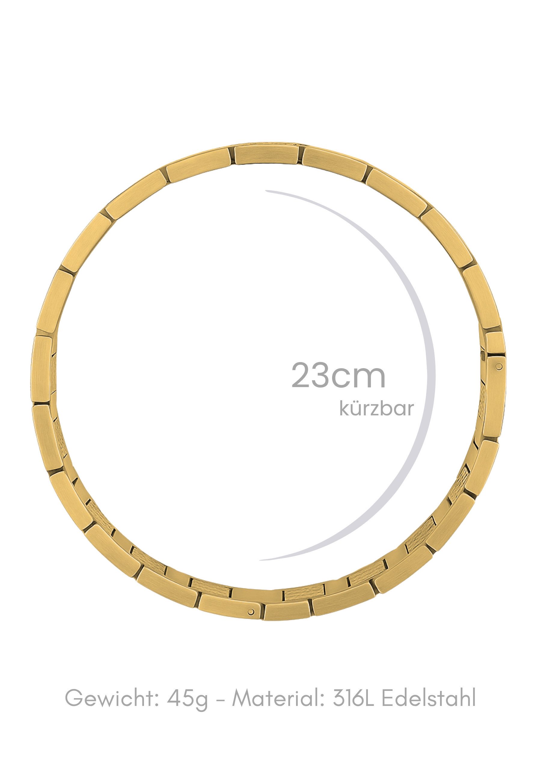 S&T Design Edelstahlarmband Herren Edelstahl Armband Schwarz Silber (Solides 316L Edelstahl, Metall), Knebelverschluss Armband für Herren Junge Geschenk für Mann Sohn Kind