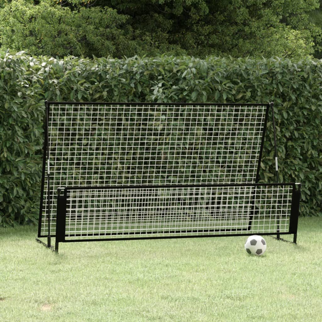 Fußballtor 2-in-1 Rebounder und Fußballtor 202x104x120 cm Stahl