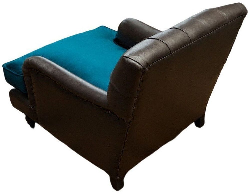 Xlmoebel Chesterfield-Sessel Chesterfield-Sessel aus grauem Leder mit individueller Gestaltung (Sessel), Hergestellt in Europa
