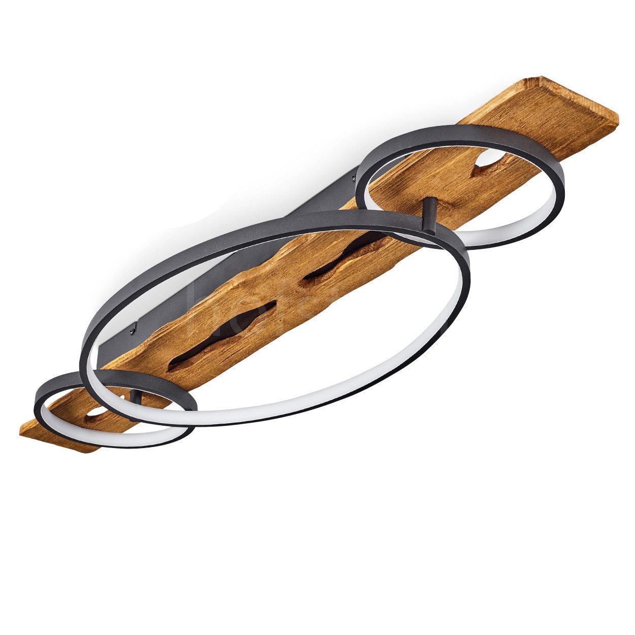 hofstein Deckenleuchte Deckenlampe aus Metall/Holz/Kunststoff in Anthazit/N günstig online kaufen