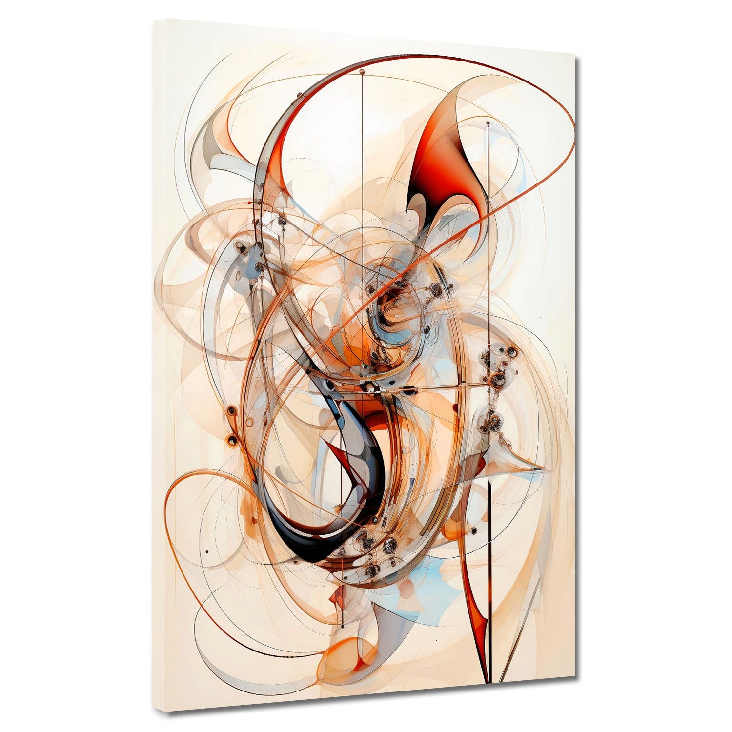 Artedinoi Leinwandbild Beautiful Lines abstrakt Leinwandbild Wandbild Kunst XXL Deko