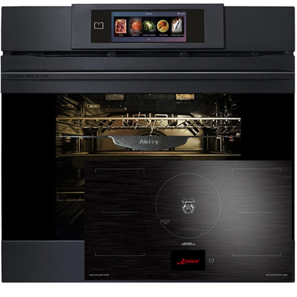 Kaiser Küchengeräte Backofen-Set Herd Set Autark Einbaubackofen XXL Multi 29, Multifunktions-Elektro-Backofen mit Pyrolise und Dampfreinigung, 60 cm+Induktionskochfeld 90 cm TFT Display, FREE Zone EH 6347+KCT 9140 FI, mit 1-fach-Teleskopauszug