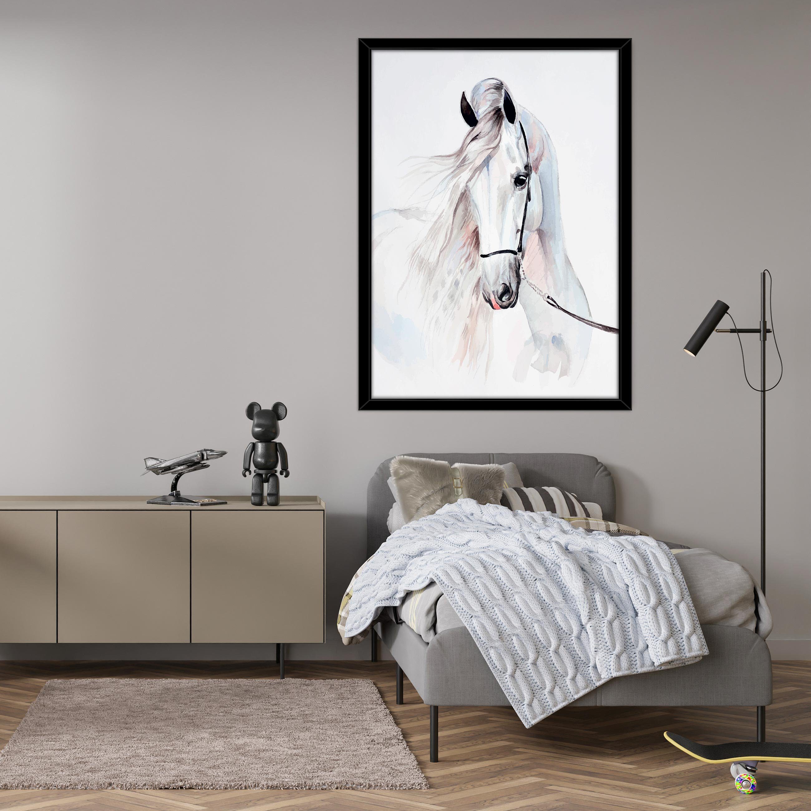 Wallarena Poster Aquarell - Mehrfarbig - Elegant - Leinwand - Schlafzimmer, Aquarell, 150x105cm