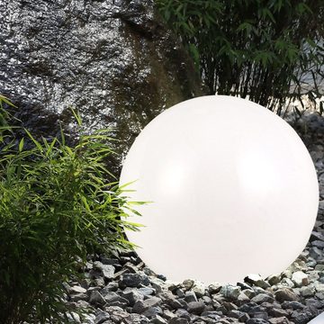 etc-shop LED Solarleuchte, LED-Leuchtmittel fest verbaut, Solarleuchte Kugel Garten LED Gartendeko Solarkugel für Außen 20 cm