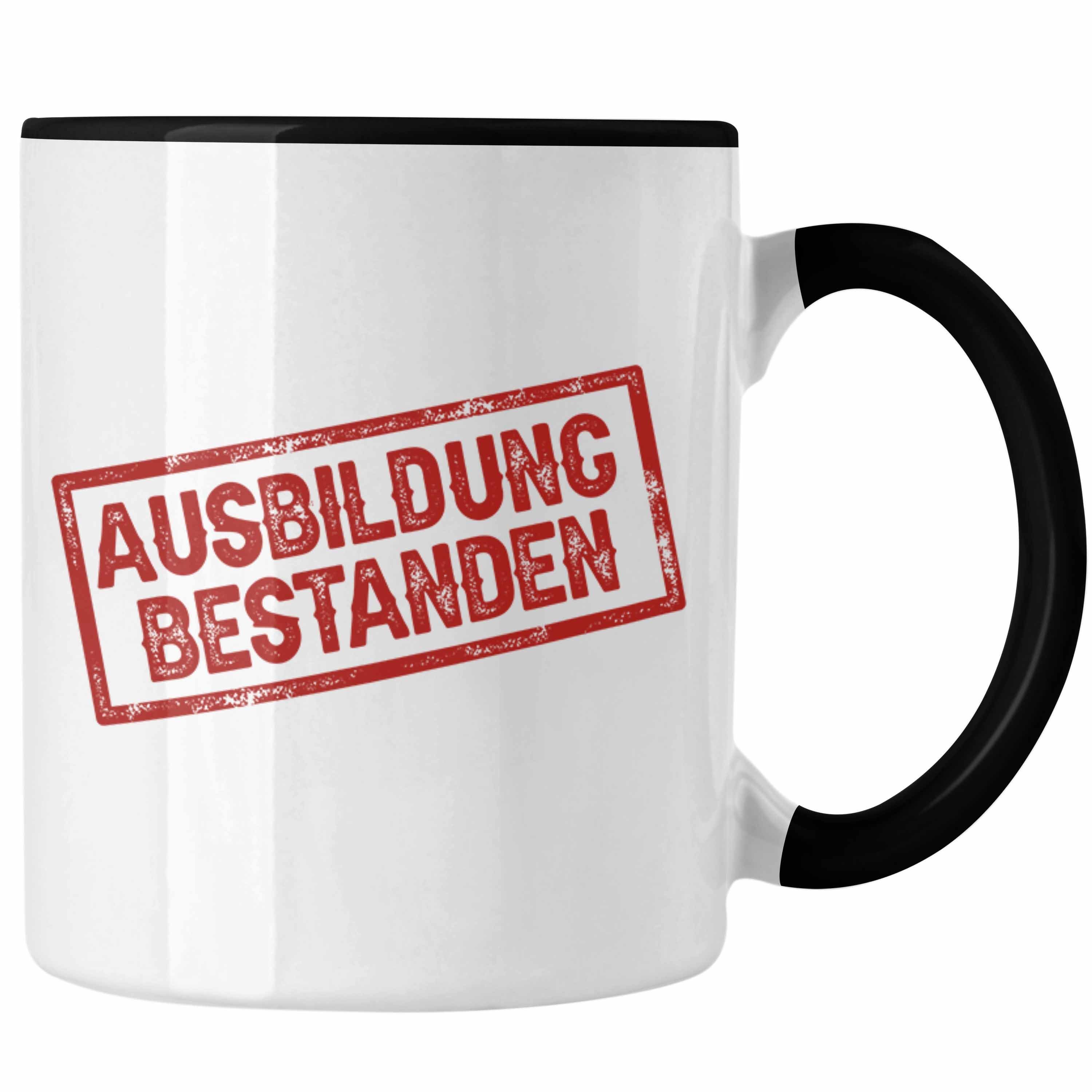 Trendation Tasse Ausbildung Bestanden Stempel Geschenk Tasse Geschenkidee Bestandene Pr Schwarz