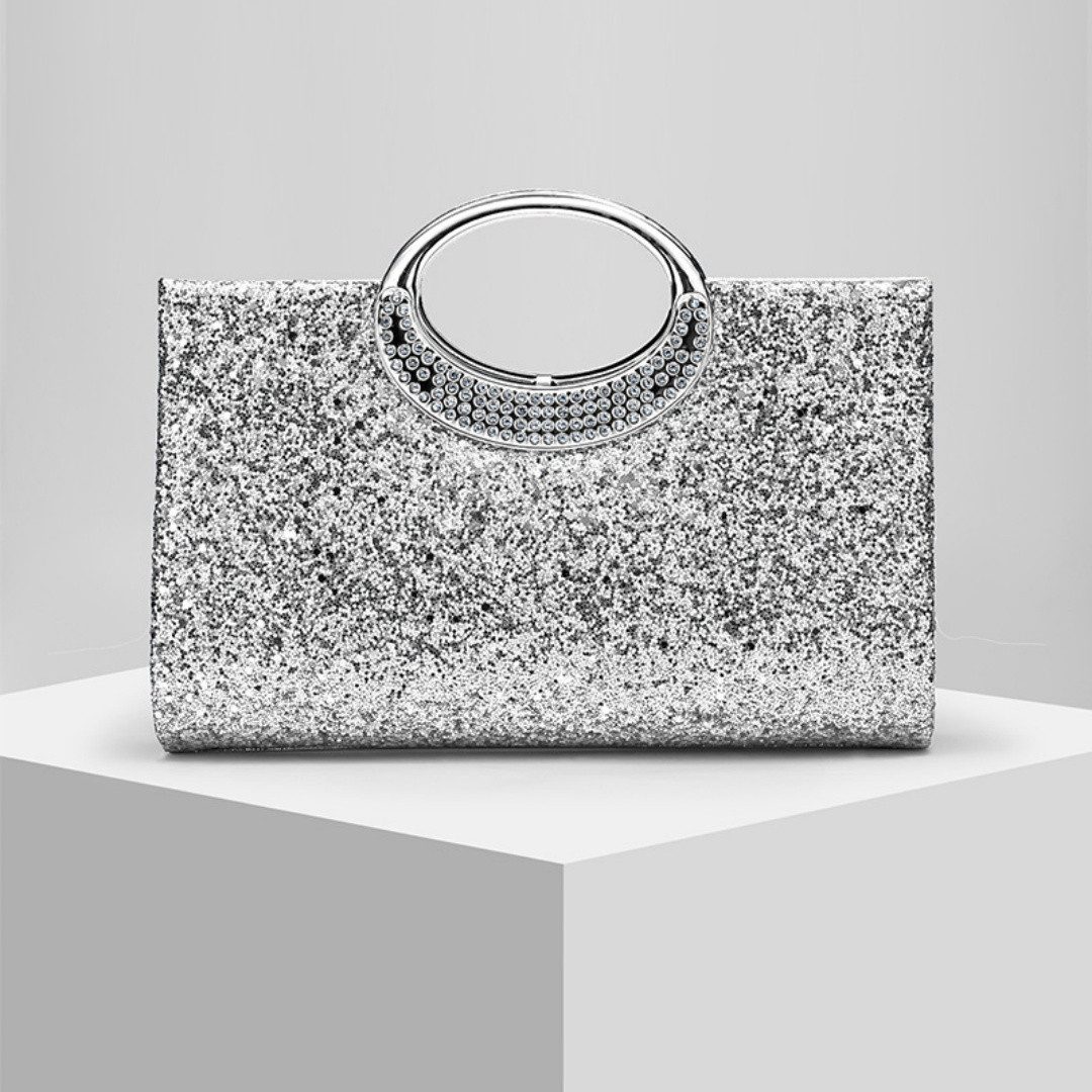 FOUORTUNATE-BEE Abendtasche Damen Clutch mit Pailletten, Abendtasche, abnehmbare Kette, Party, Handtasche für Hochzeit, Abend, Ball, elegante Abendhandtasche