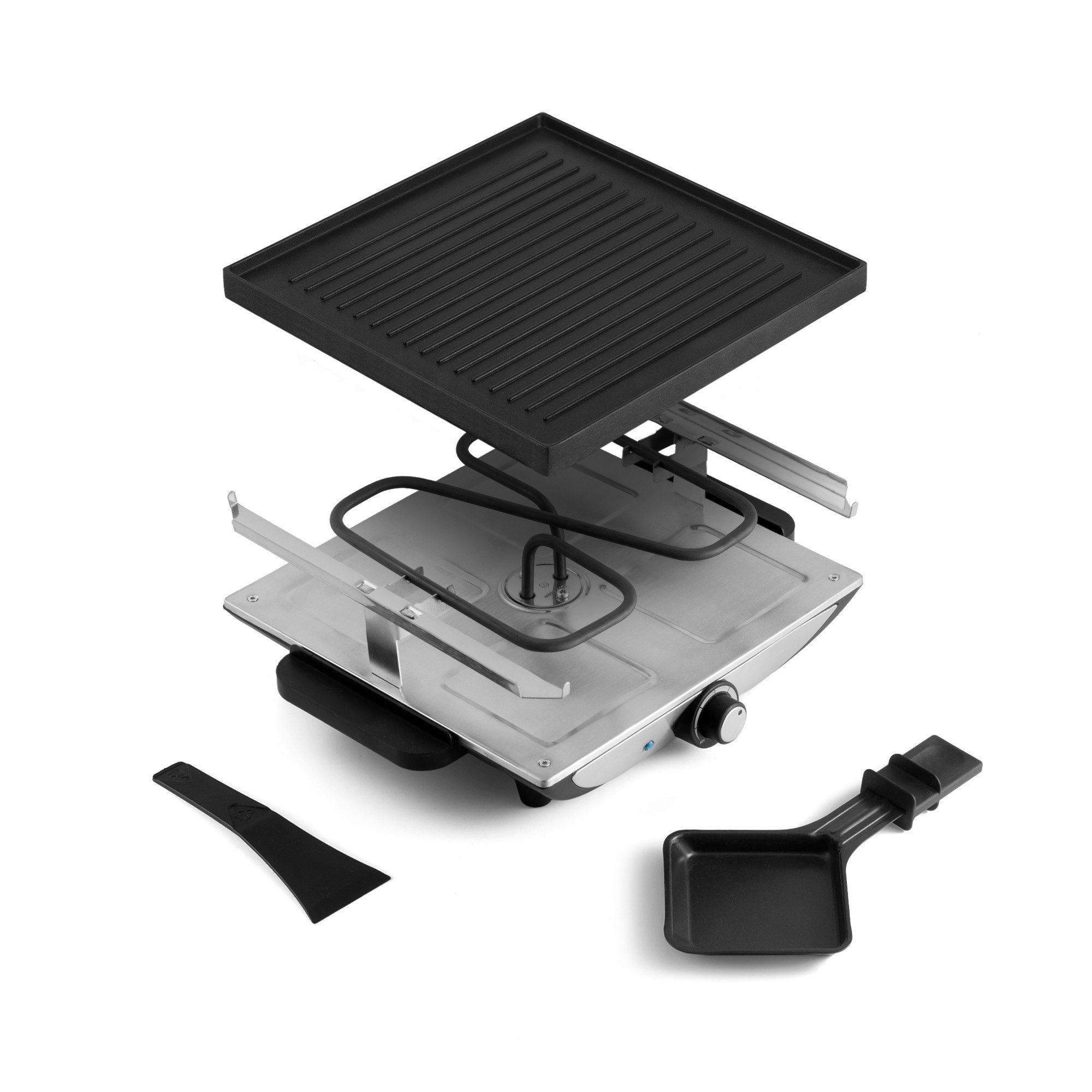 SWISSMAR Raclette Geneva, 4 Raclettepfännchen, 4 Personen Raclette Party Grill