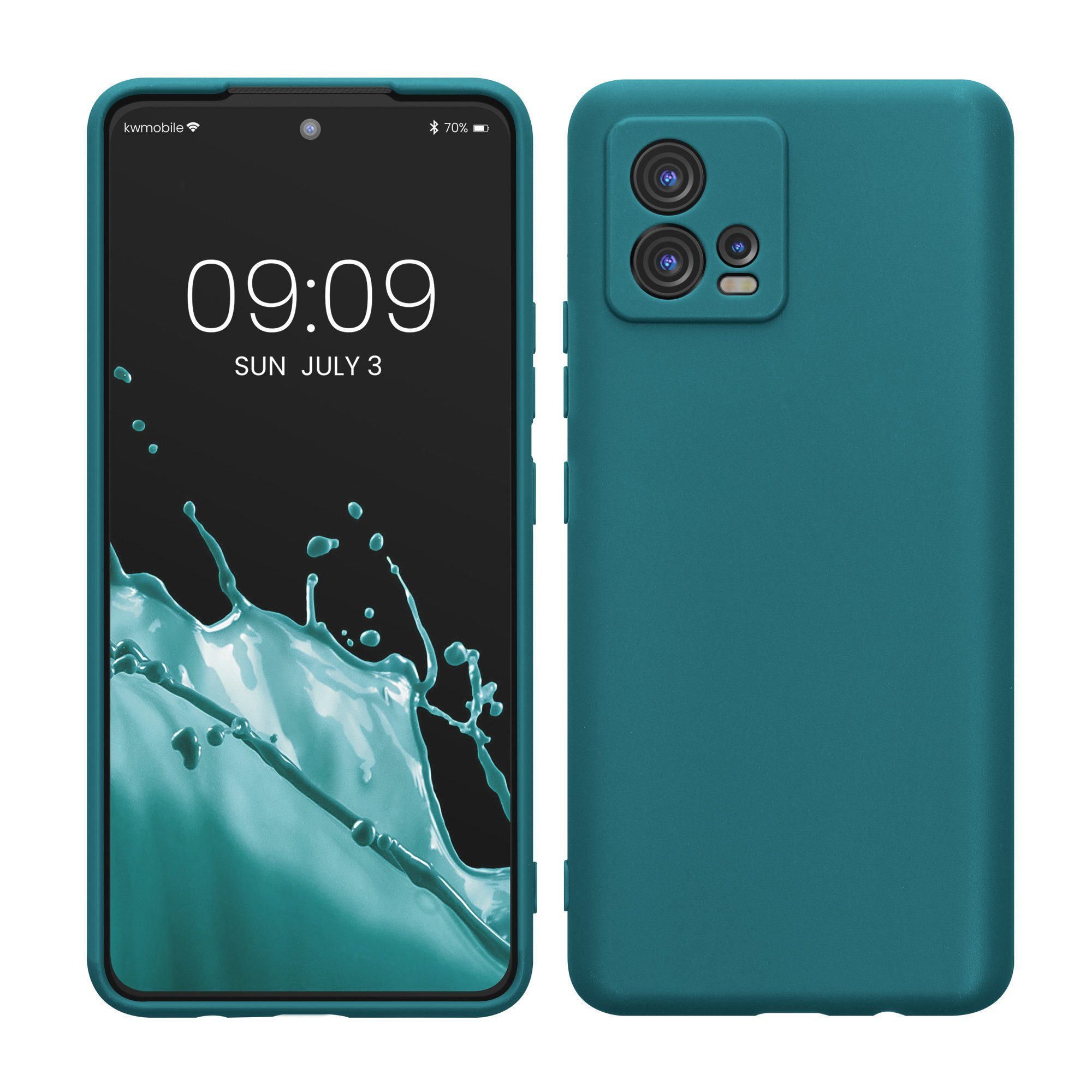 kwmobile Handyhülle Handyhülle für Motorola Moto G72 Hülle, Weiches Handy Silikon Case - Schutzhülle Cover