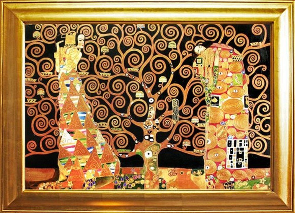 JVmoebel Gemälde Gustav Klimt »G94160«, jedes Bild ein Unikat, handgearbeitet | Gemälde