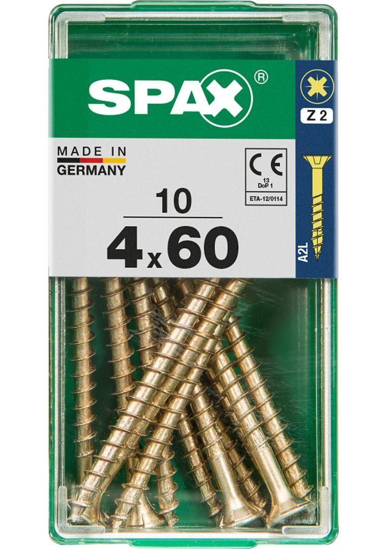 SPAX Holzbauschraube Spax Universalschrauben 4.0 x 60 mm PZ 2 - 10 Stk.