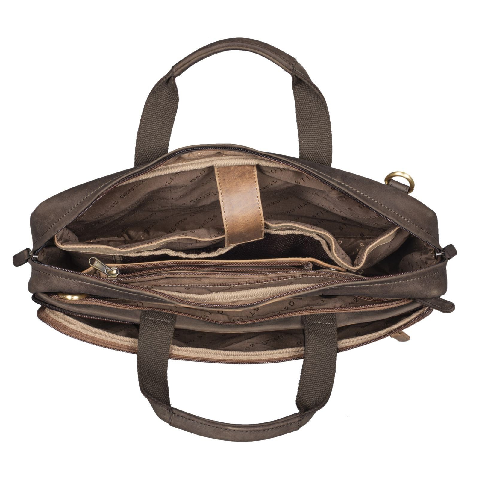 STILORD Laptoptasche "Antoine" Vintage Ledertasche Business