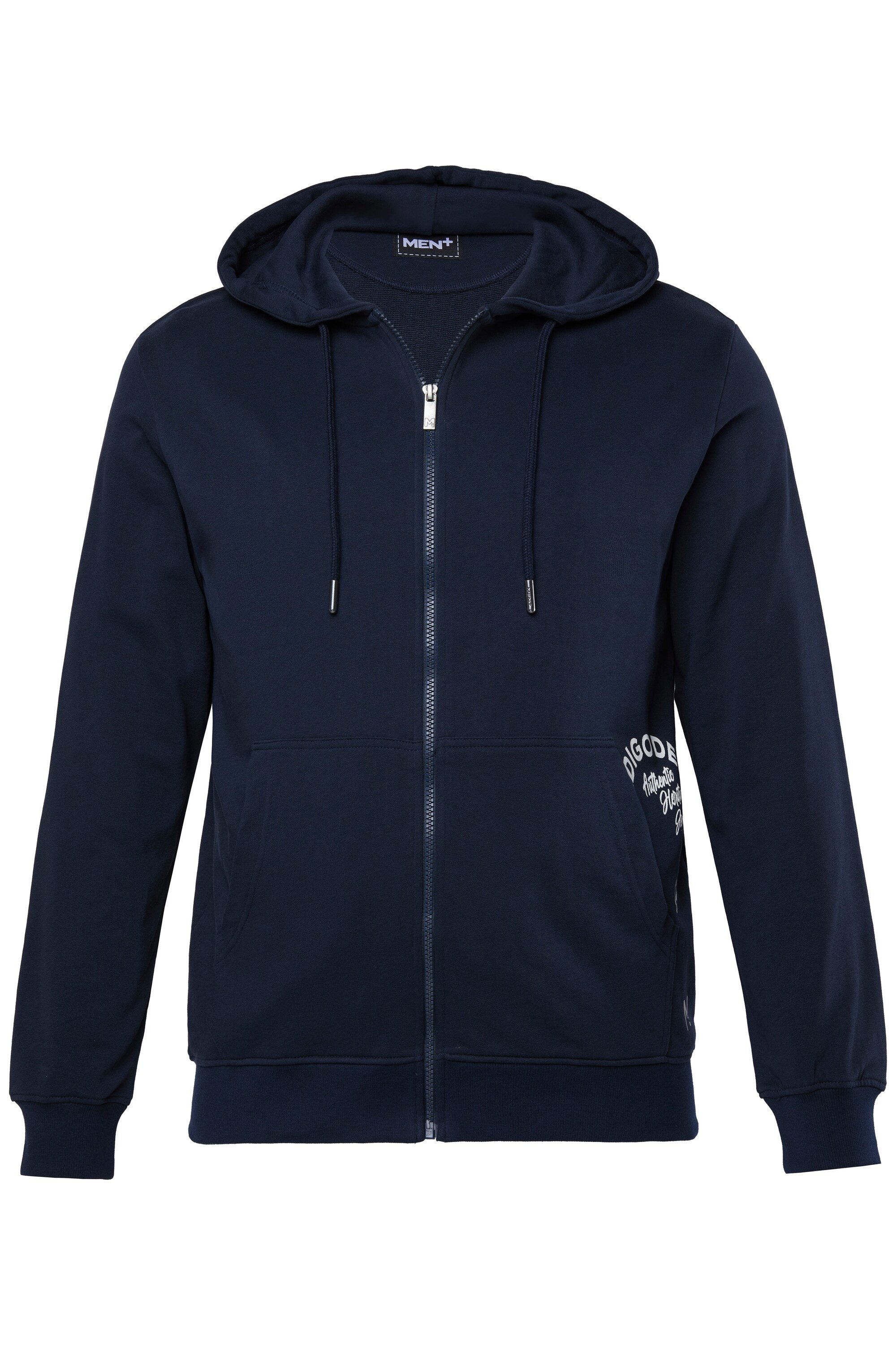 Men Plus Fleecejacke Hoodiejacke Sweat Kapuze Kängurutasche