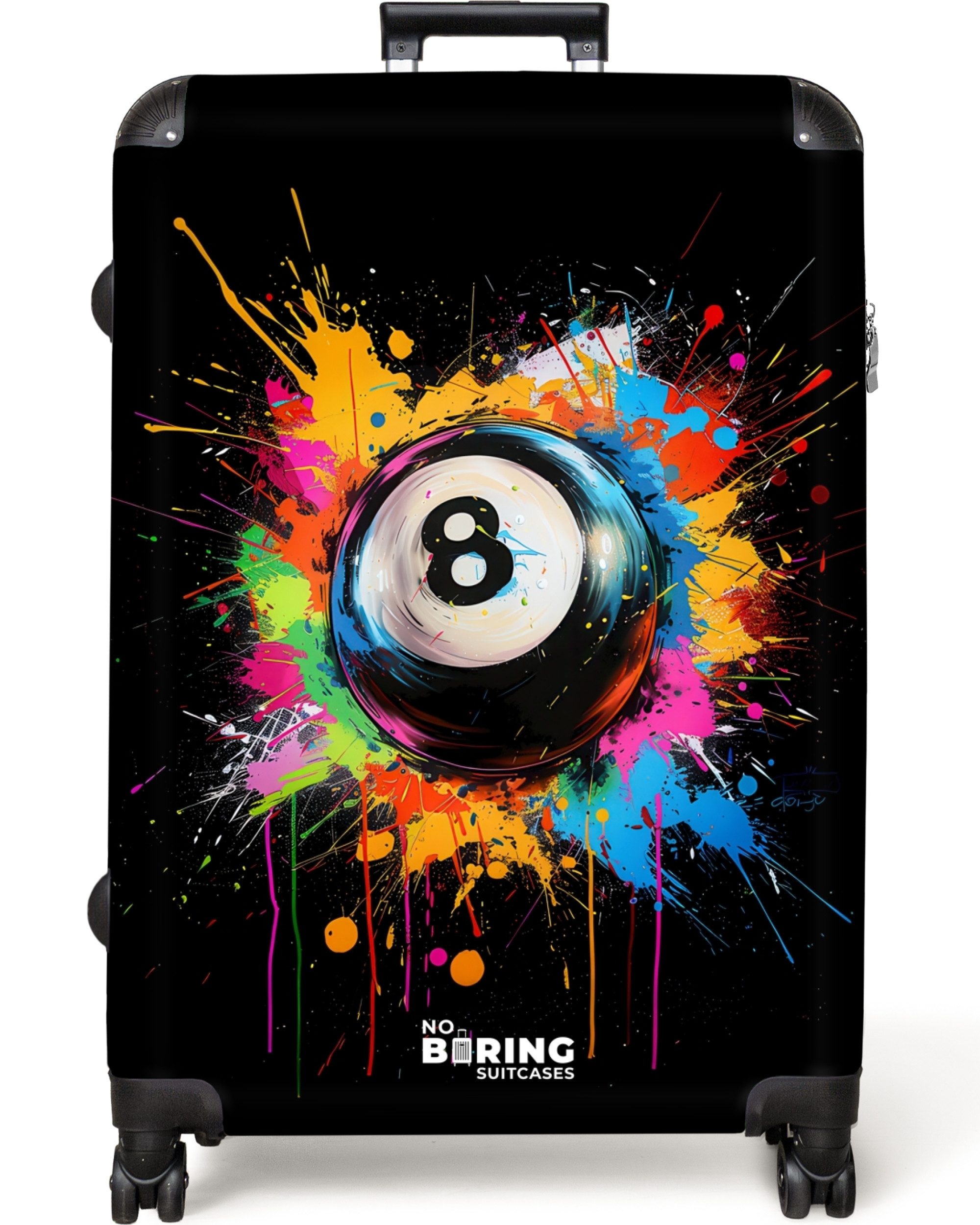 NoBoringSuitcases.com© Hartschalen-Trolley Billardkugel mit Graffiti 77 günstig online kaufen