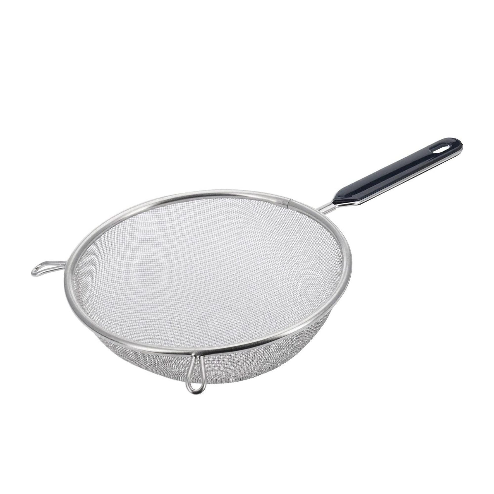 WESTMARK Küchensieb Traditionell, ø 20 cm, Rostfreier Edelstahl/Kunststoff, Silber/Schwarz, ABS