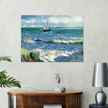 Posterlounge Wandfolie Vincent van Gogh, Fischerboote bei Saintes Maries de la Mer, Wohnzimmer Maritim Malerei