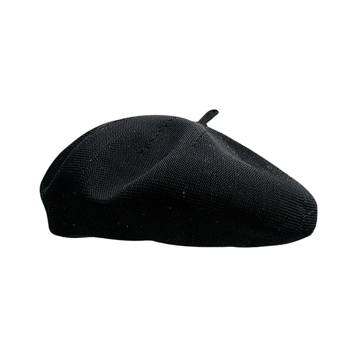 LuxusKollektion Baskenmütze Baskenmütze Damen Barett Beanie Cap Sommer Freizeit 56-58 Schwarz