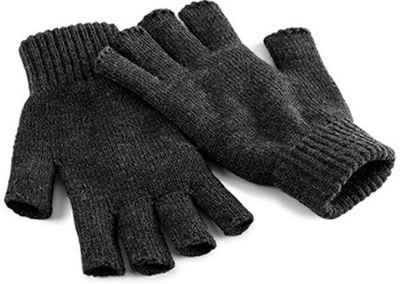 Beechfield® Strickhandschuhe fingerlose Handschuhe, anthrazit