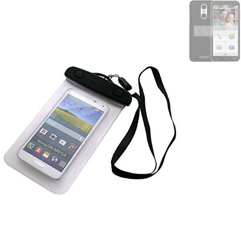 K-S-Trade Handyhülle für Emporia Smart.4, Schutz Hülle Handy Hülle Beach Bag wasserdicht 16cm x 10cm