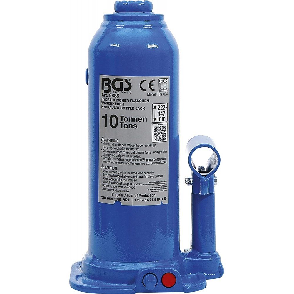 t technic - Flaschen-Wagenheber blau BGS 10 BGS Hydraulikheber - 9885 Hydraulischer technic