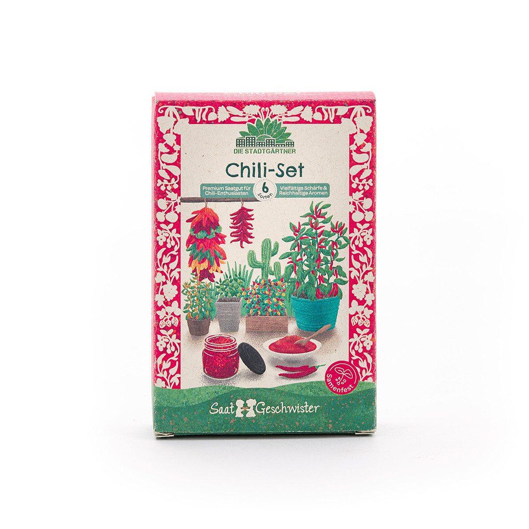 Gemüsesamen Saatgut-Set mit 6 Chili-Sorten, Tolles Garten-Geschenk